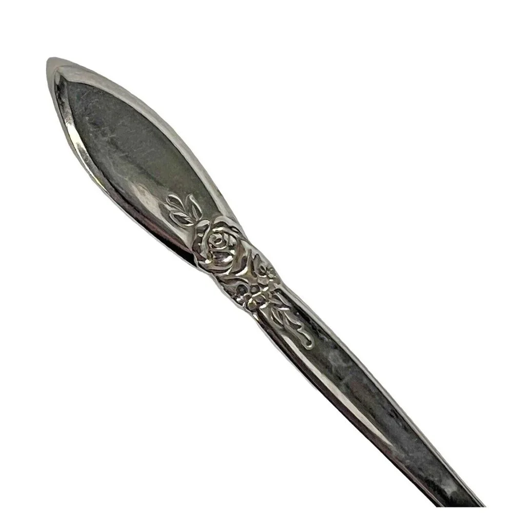 3‎ Oneida Community SPRING ROSE Stainless Soup Tablespoon 6 3/4 IN Betty Crocker